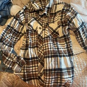 Plaid Button-Up Kids Shirt